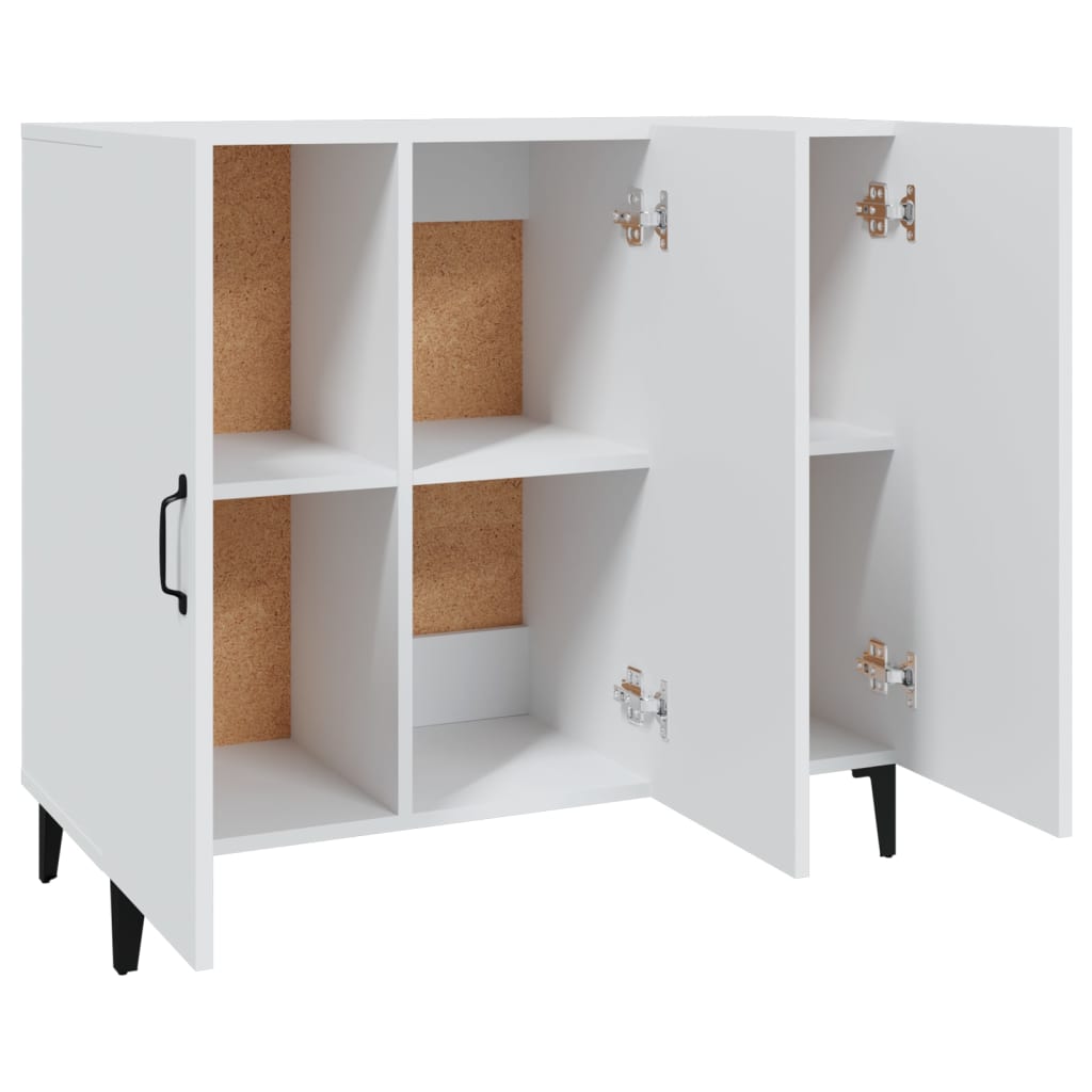 vidaXL Szafka, biała, 90x34x80 cm, materiał drewnopochodny