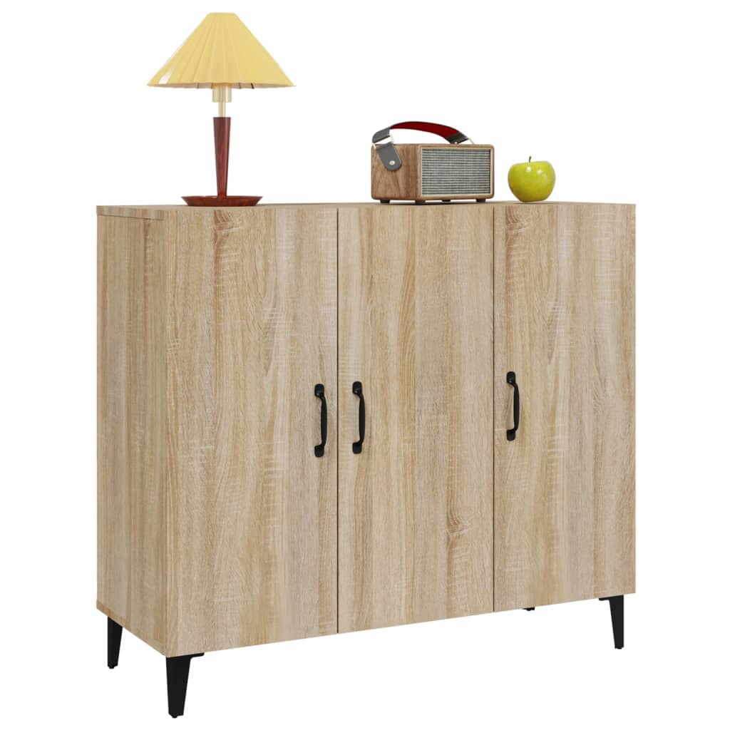 vidaXL Szafka, dąb sonoma, 90x34x80 cm, materiał drewnopochodny