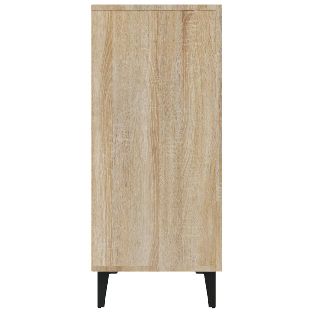 vidaXL Szafka, dąb sonoma, 90x34x80 cm, materiał drewnopochodny