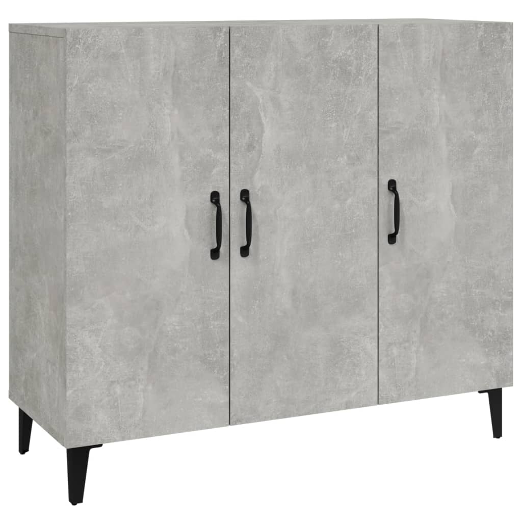 vidaXL Szafka, szarość betonu, 90x34x80 cm, materiał drewnopochodny