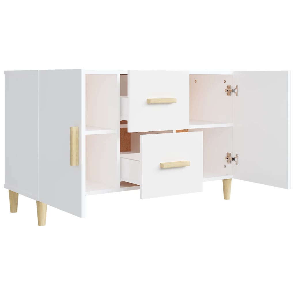 vidaXL Komoda, biała, 100x36x60 cm, materiał drewnopochodny