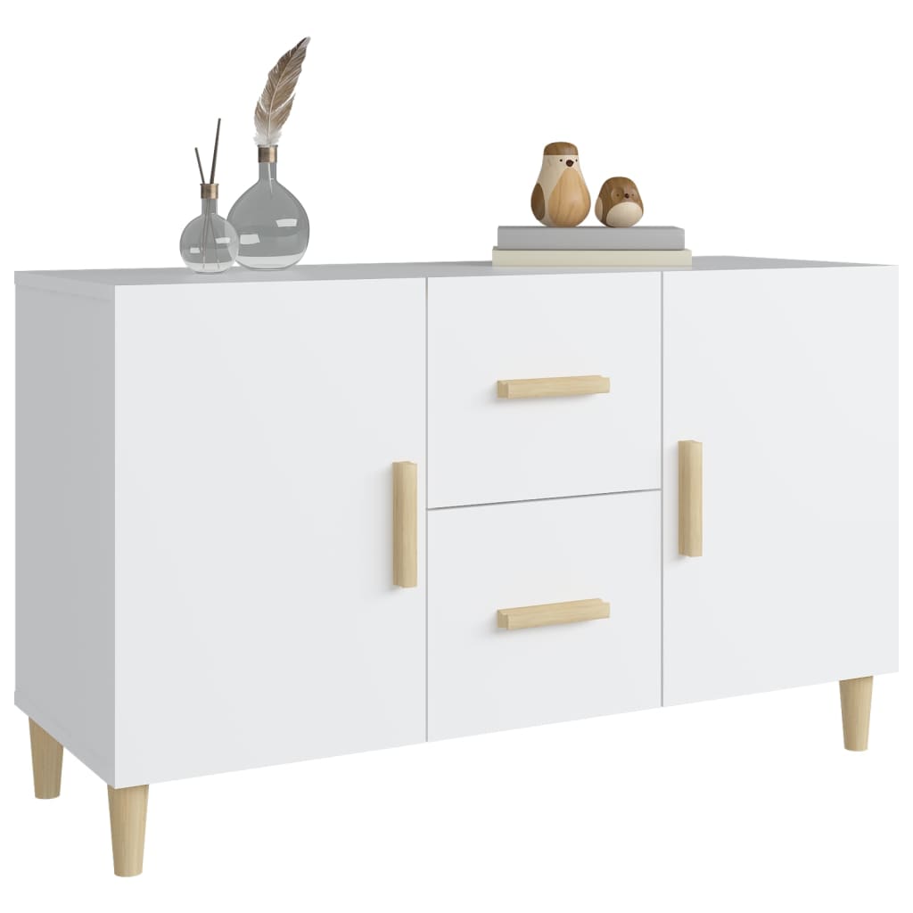 vidaXL Komoda, biała, 100x36x60 cm, materiał drewnopochodny