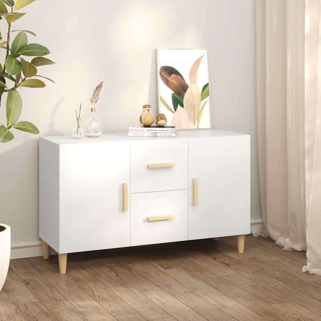 vidaXL Komoda, biała, 100x36x60 cm, materiał drewnopochodny