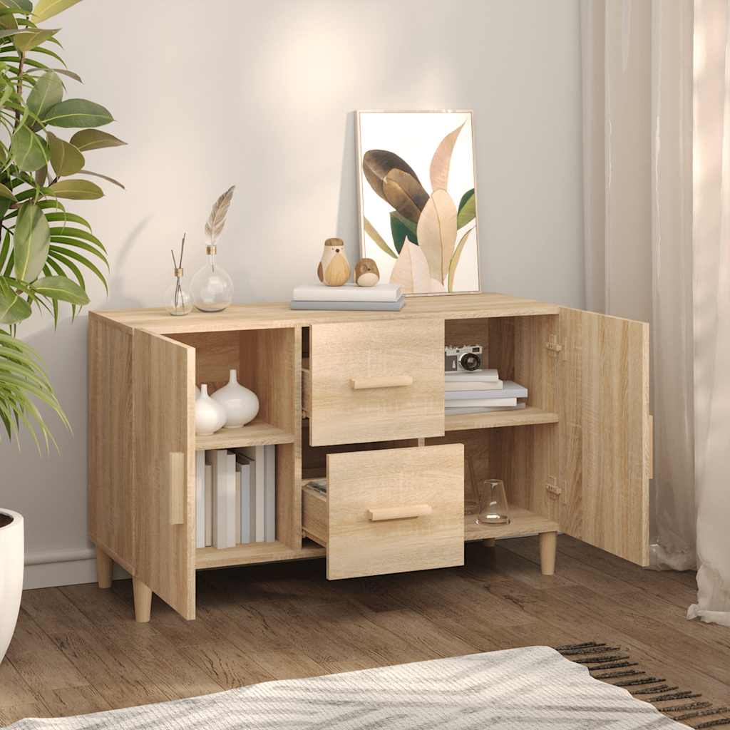 vidaXL Komoda, dąb sonoma, 100x36x60 cm, materiał drewnopochodny
