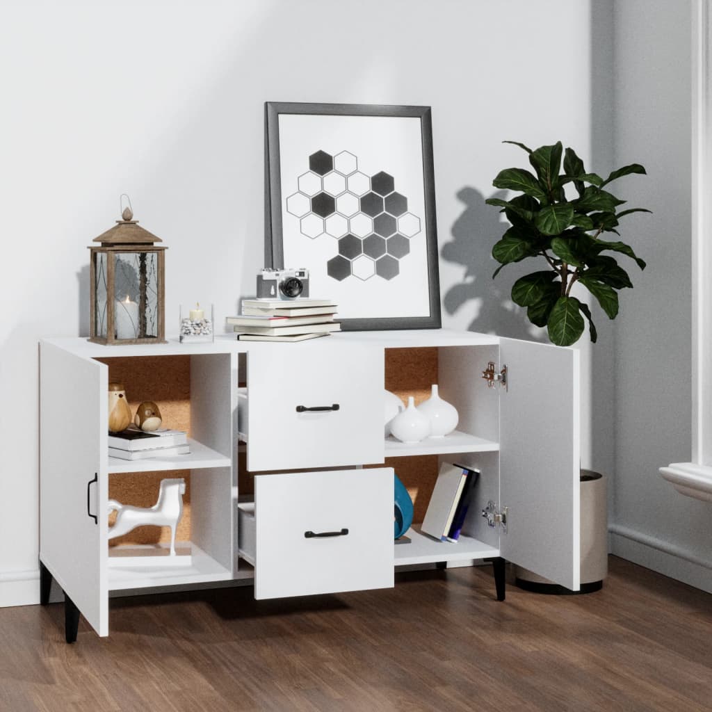 vidaXL Komoda, biała, 100x36x60 cm, materiał drewnopochodny