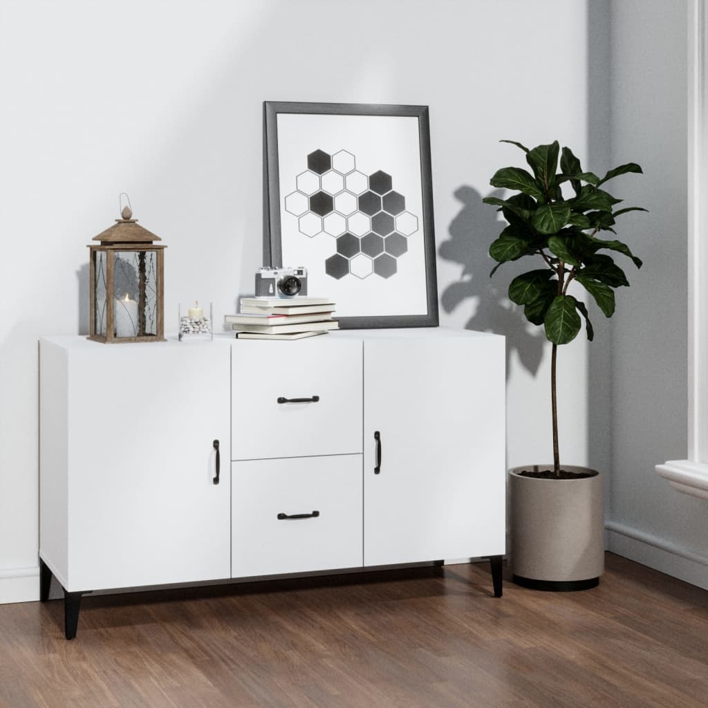 vidaXL Komoda, biała, 100x36x60 cm, materiał drewnopochodny