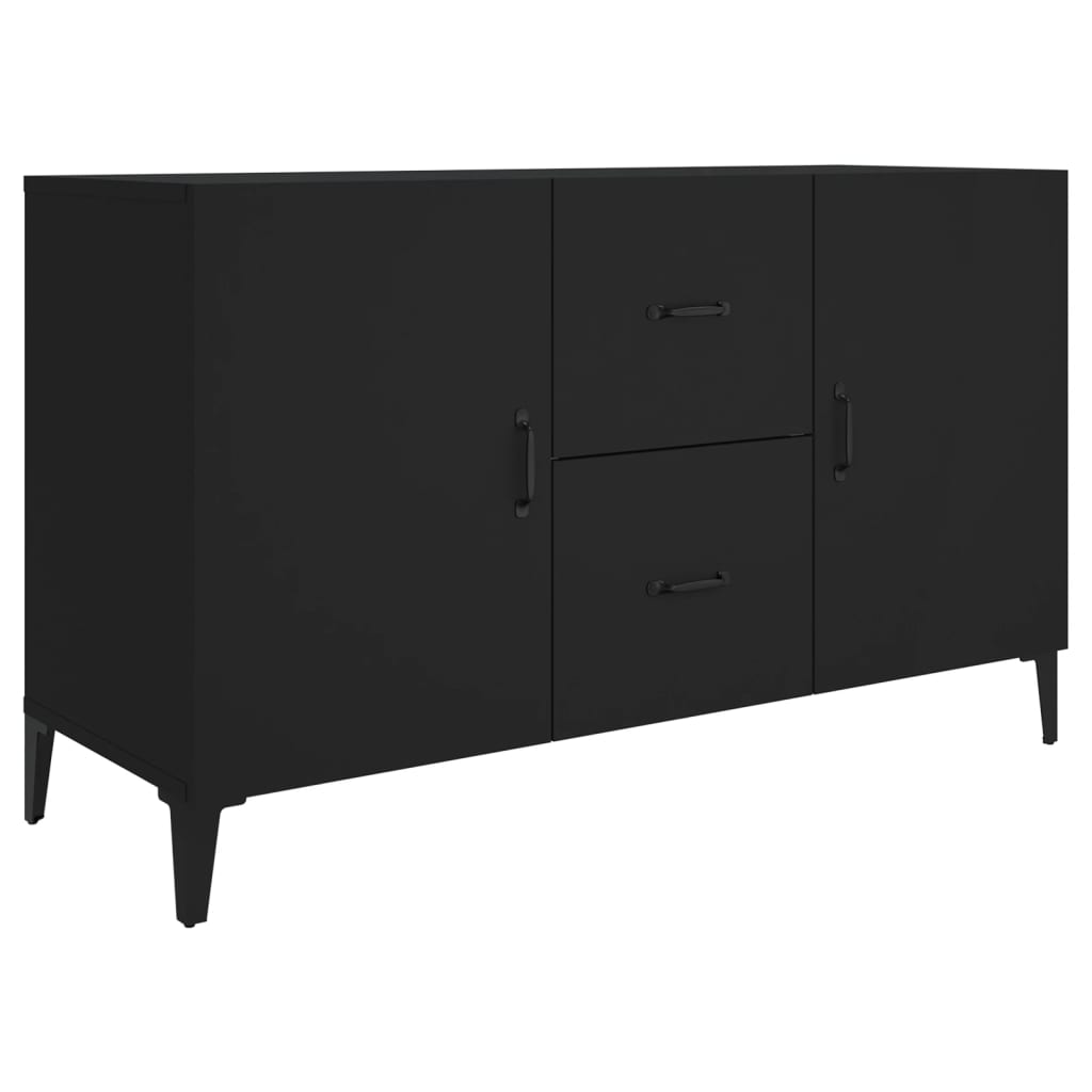 vidaXL Komoda, czarna, 100x36x60 cm, materiał drewnopochodny