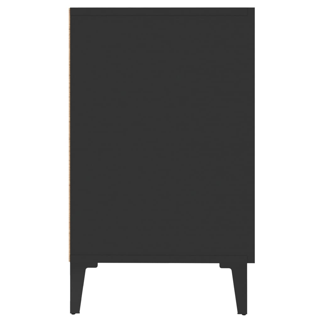 vidaXL Komoda, czarna, 100x36x60 cm, materiał drewnopochodny