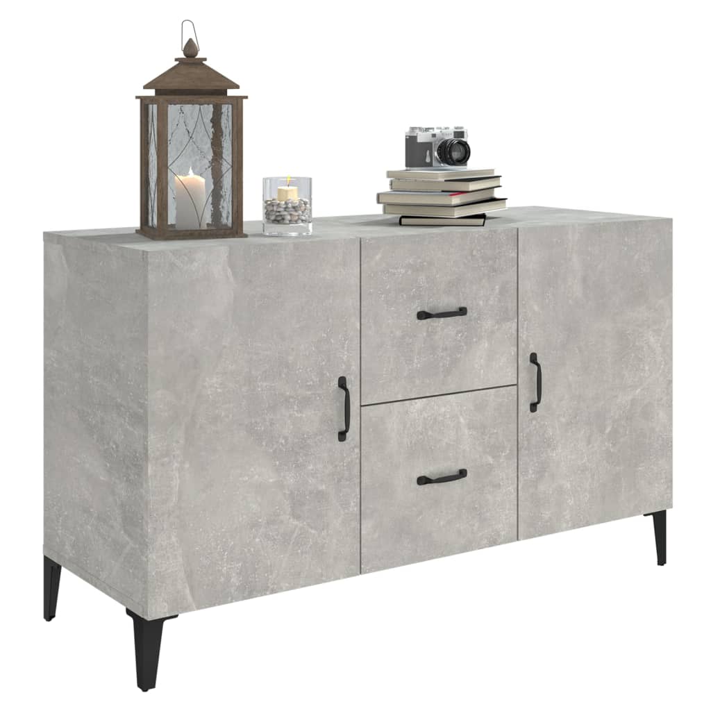 vidaXL Komoda, szarość betonu, 100x36x60 cm, materiał drewnopochodny