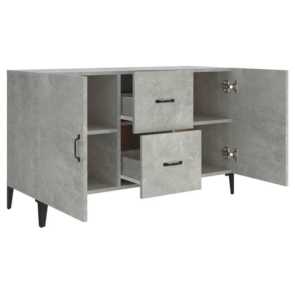 vidaXL Komoda, szarość betonu, 100x36x60 cm, materiał drewnopochodny
