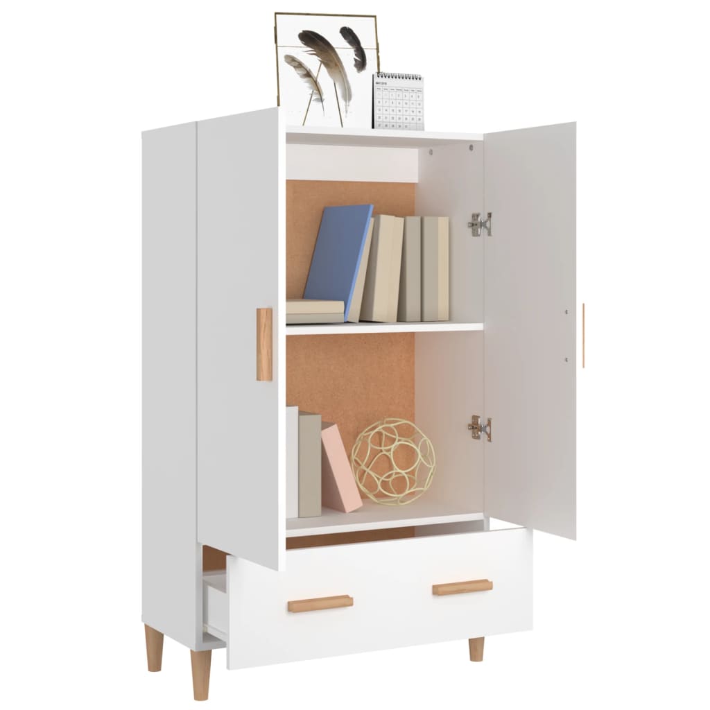 vidaXL Szafka, biała, 70x31x115 cm, materiał drewnopochodny