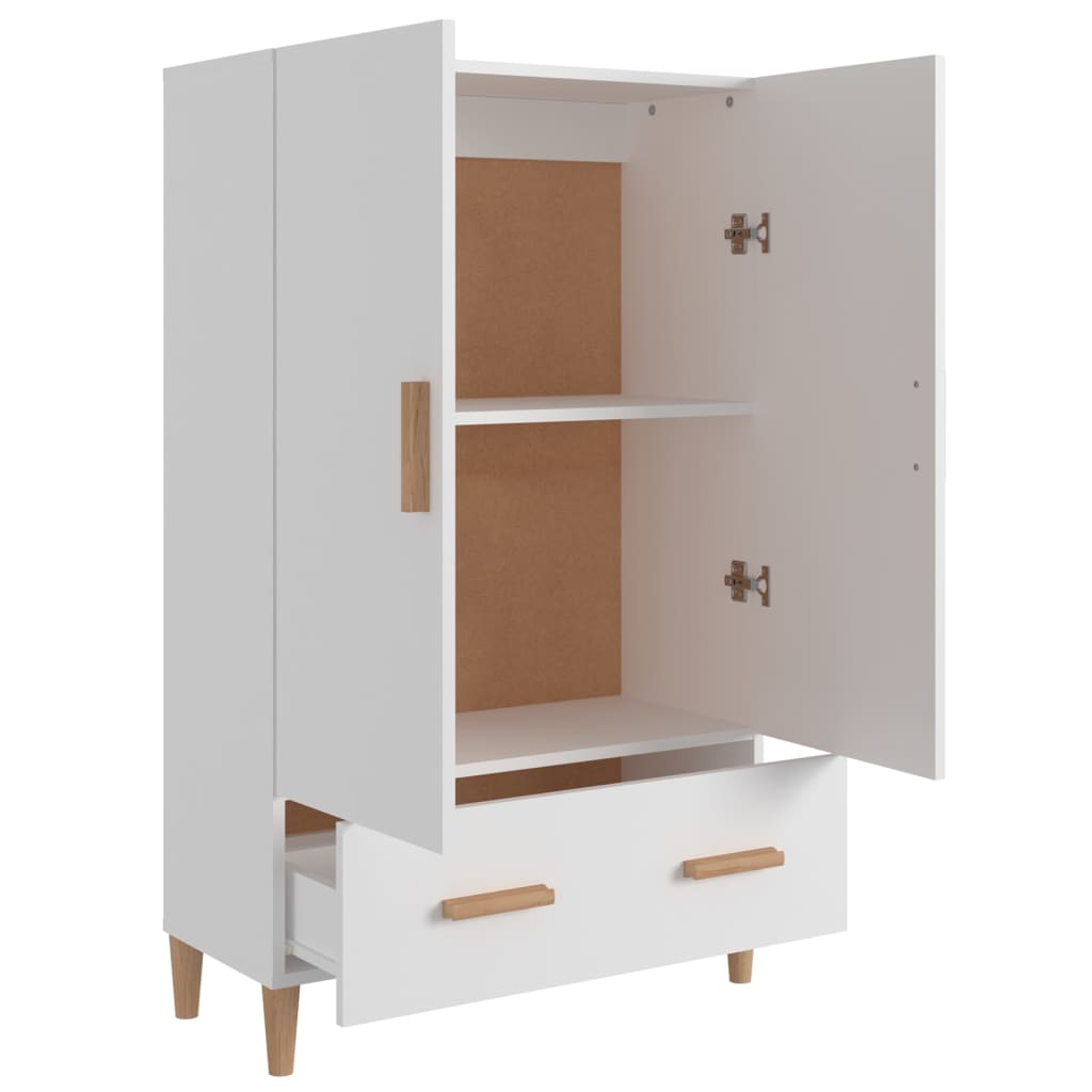 vidaXL Szafka, biała, 70x31x115 cm, materiał drewnopochodny