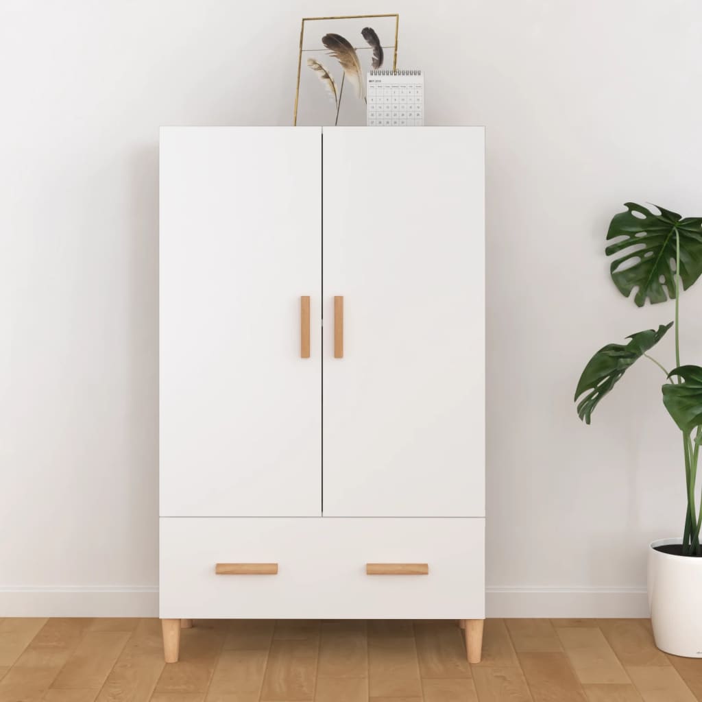 vidaXL Szafka, biała, 70x31x115 cm, materiał drewnopochodny