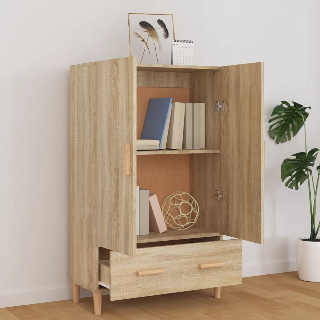 vidaXL Wysoka szafka, dąb sonoma 70x31x115 cm, materiał drewnopochodny