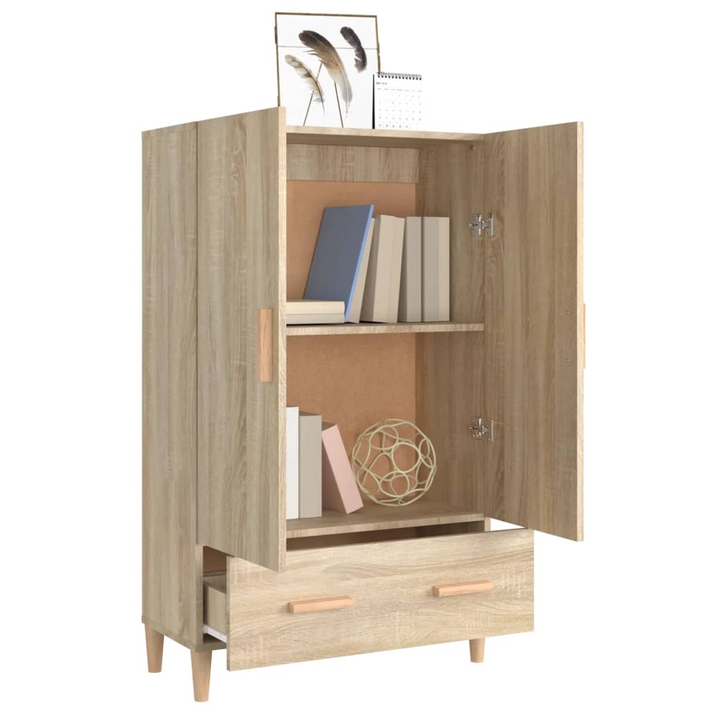 vidaXL Wysoka szafka, dąb sonoma 70x31x115 cm, materiał drewnopochodny