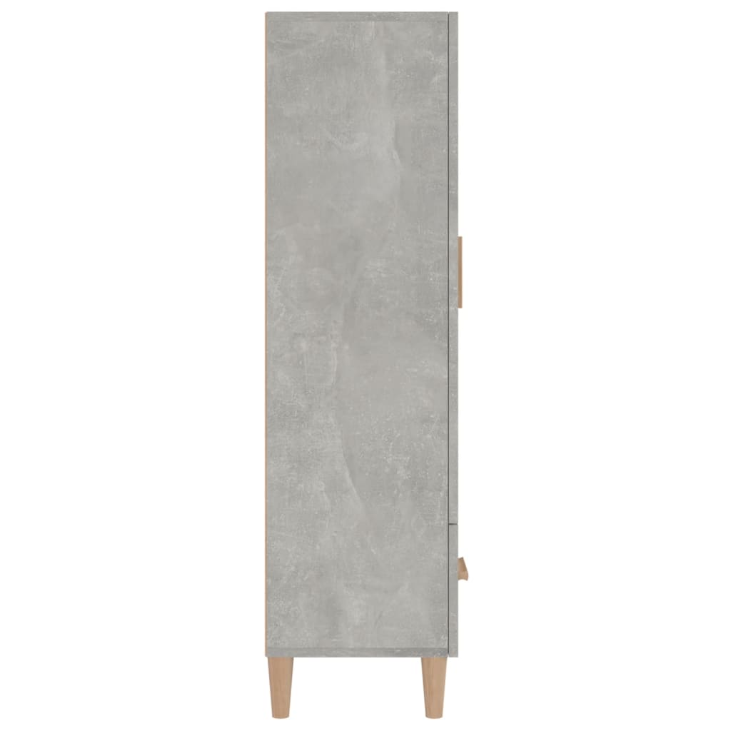 vidaXL Wysoka szafka, szarość betonu, 70x31x115 cm