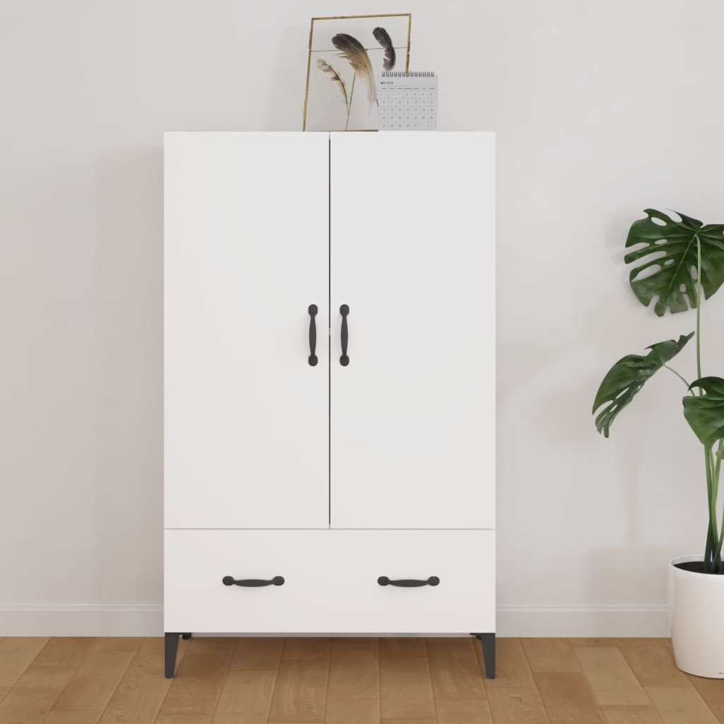 vidaXL Wysoka szafka, biała, 70x31x115 cm, materiał drewnopochodny