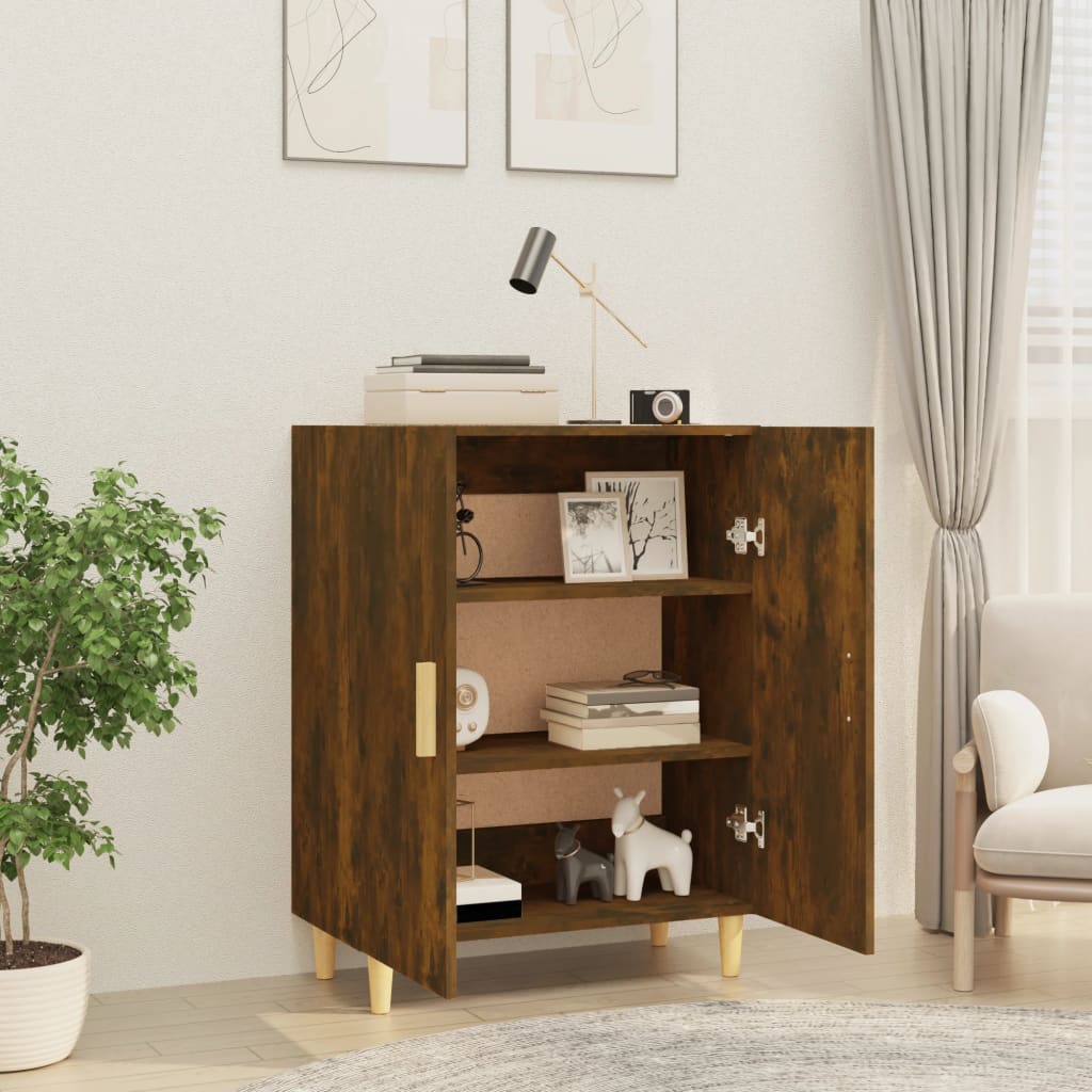 vidaXL Szafka, przydymiony dąb, 70x34x90 cm, materiał drewnopochodny