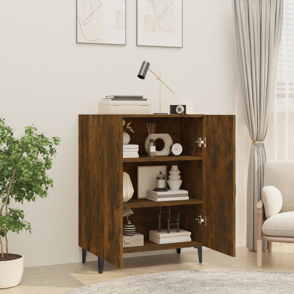 vidaXL Szafka, przydymiony dąb, 70x34x90 cm, materiał drewnopochodny
