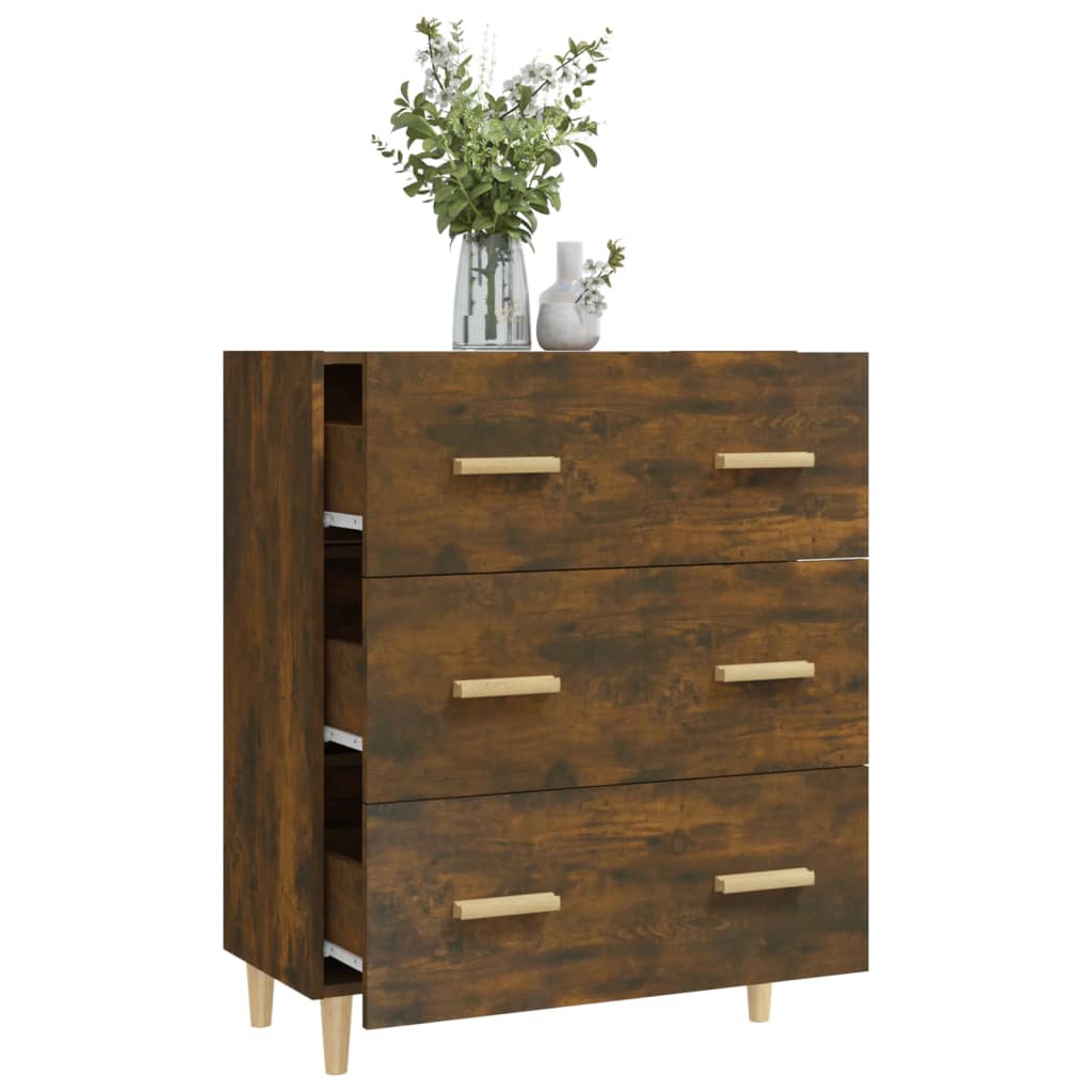 vidaXL Szafka, przydymiony dąb, 70x34x90 cm, materiał drewnopochodny