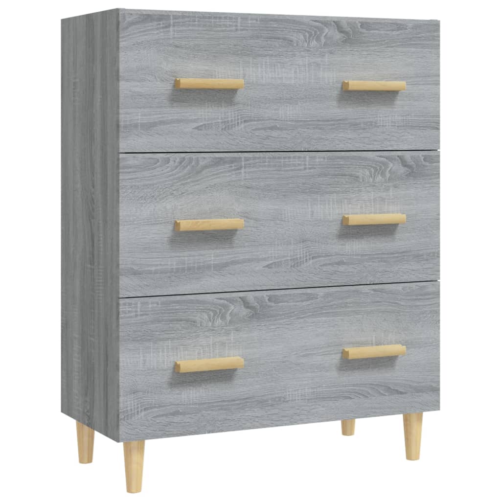 vidaXL Szafka, szary dąb sonoma, 70x34x90 cm, materiał drewnopochodny