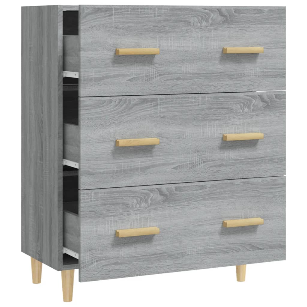 vidaXL Szafka, szary dąb sonoma, 70x34x90 cm, materiał drewnopochodny