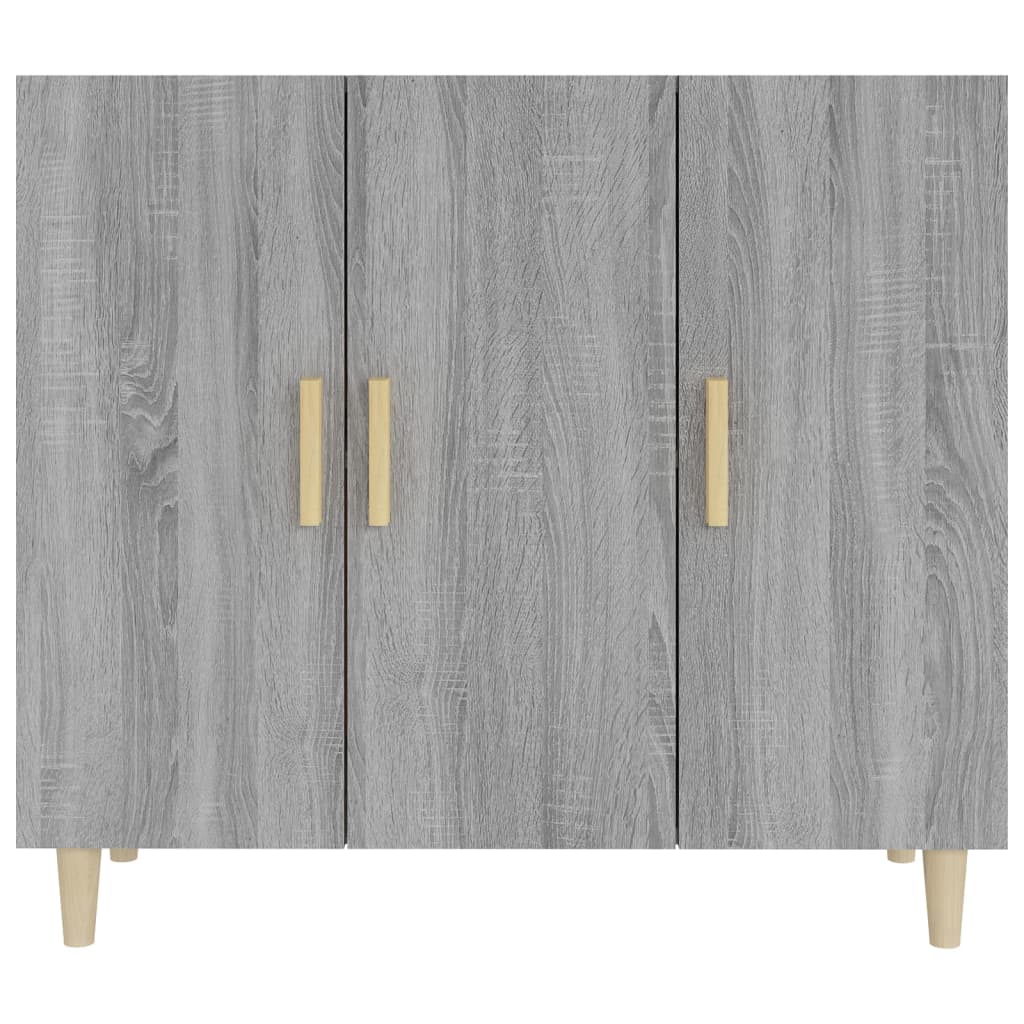 vidaXL Szafka, szary dąb sonoma, 90x34x80 cm, materiał drewnopochodny