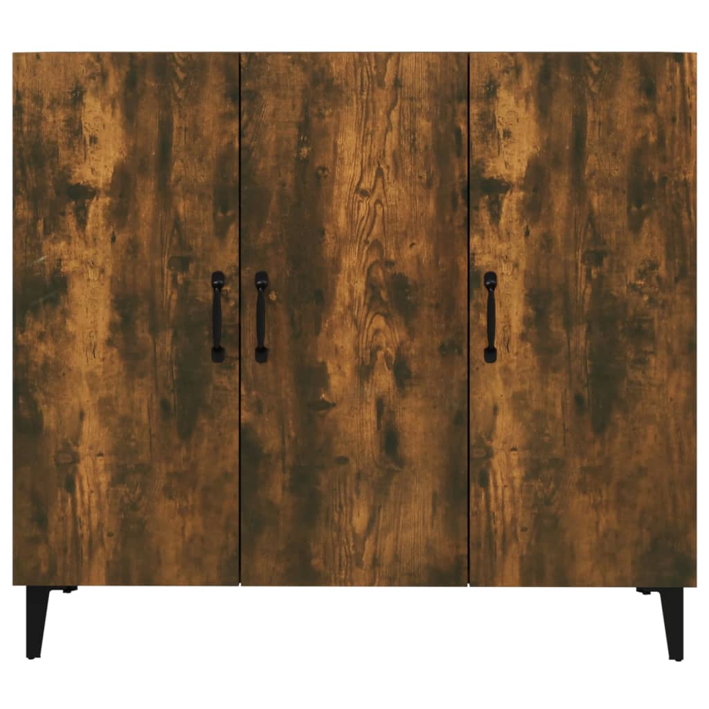 vidaXL Szafka, przydymiony dąb, 90x34x80 cm, materiał drewnopochodny