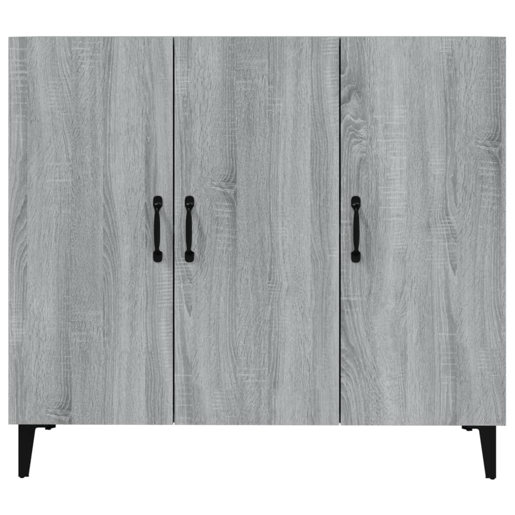 vidaXL Szafka, szary dąb sonoma, 90x34x80 cm, materiał drewnopochodny