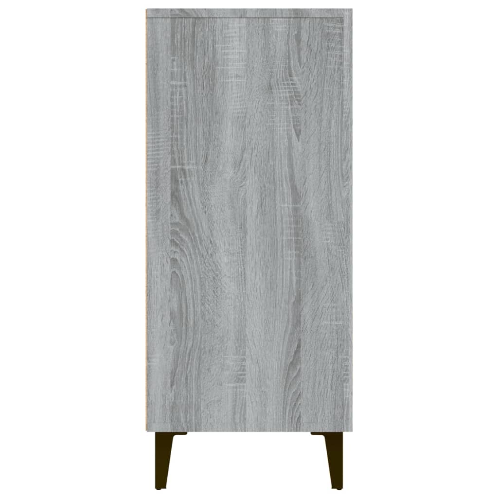 vidaXL Szafka, szary dąb sonoma, 90x34x80 cm, materiał drewnopochodny