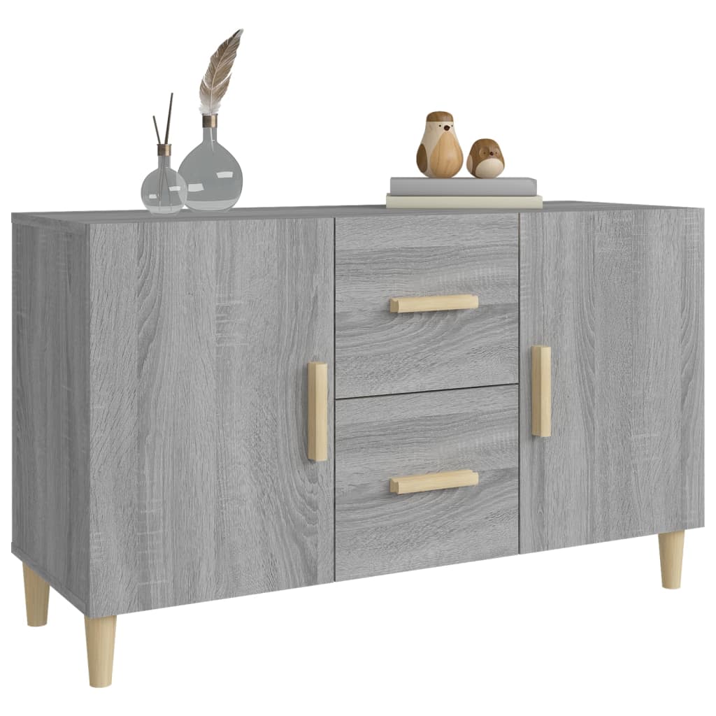 vidaXL Komoda, szary dąb sonoma, 100x36x60 cm, materiał drewnopochodny