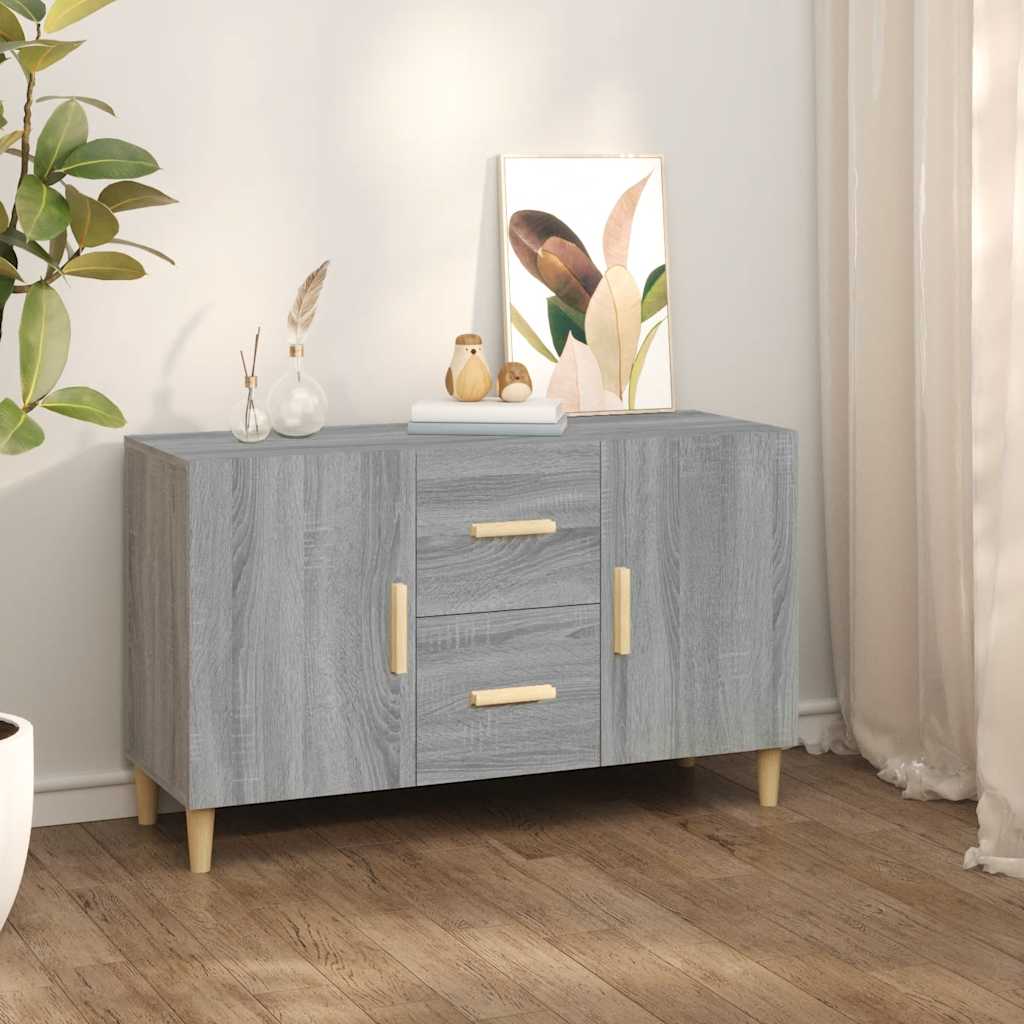 vidaXL Komoda, szary dąb sonoma, 100x36x60 cm, materiał drewnopochodny