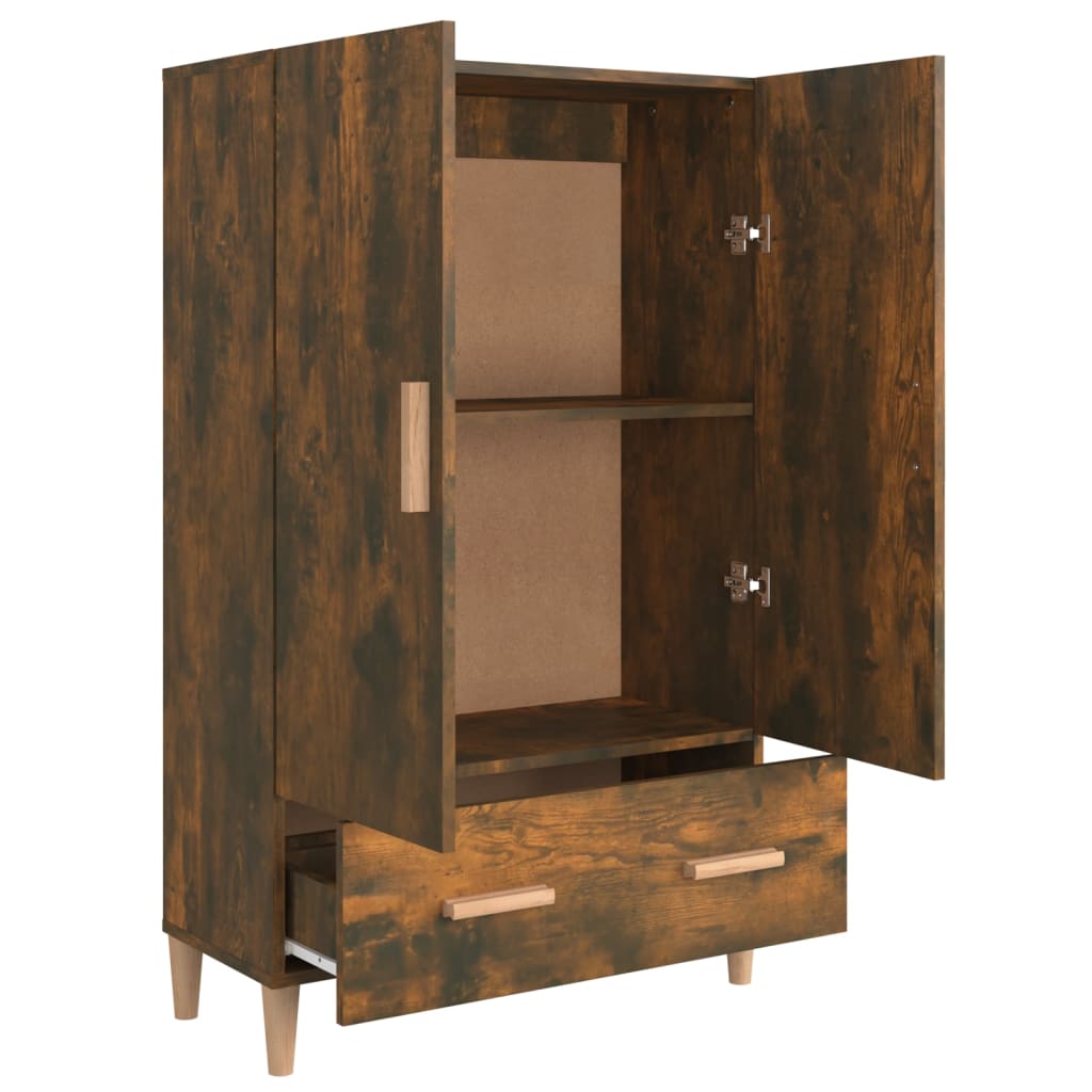 vidaXL Szafka, przydymiony dąb, 70x31x115 cm, materiał drewnopochodny
