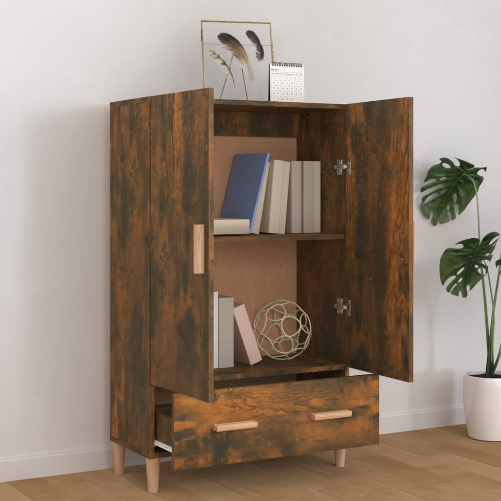 vidaXL Szafka, przydymiony dąb, 70x31x115 cm, materiał drewnopochodny