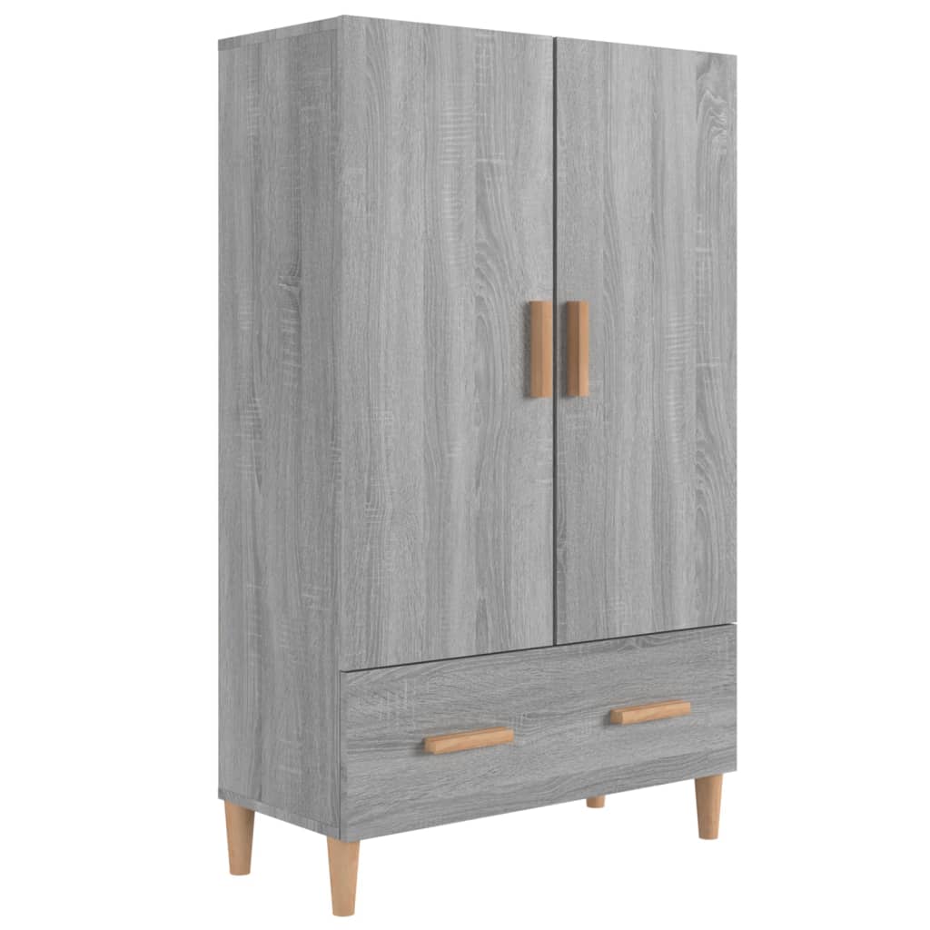 vidaXL Szafka, szary dąb sonoma, 70x31x115 cm, materiał drewnopochodny