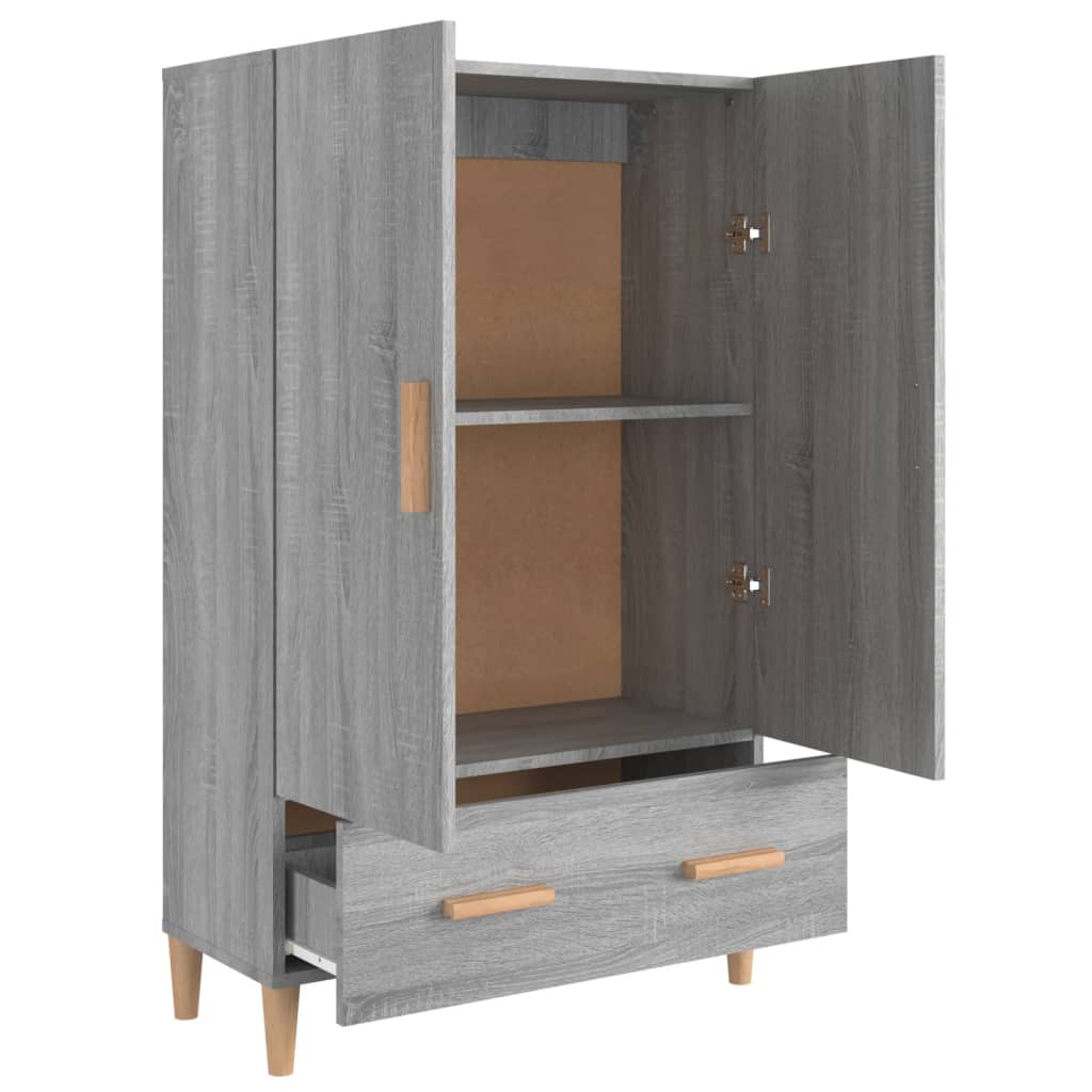 vidaXL Szafka, szary dąb sonoma, 70x31x115 cm, materiał drewnopochodny