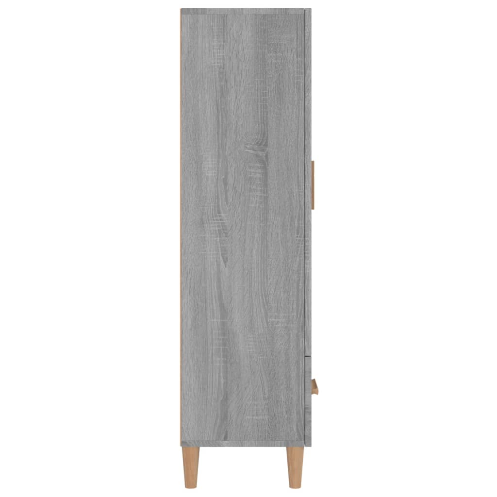 vidaXL Szafka, szary dąb sonoma, 70x31x115 cm, materiał drewnopochodny