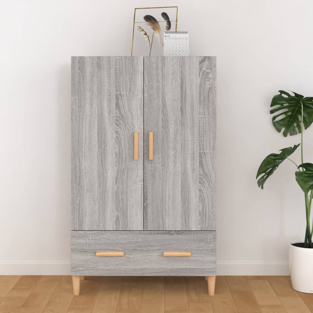 vidaXL Szafka, szary dąb sonoma, 70x31x115 cm, materiał drewnopochodny