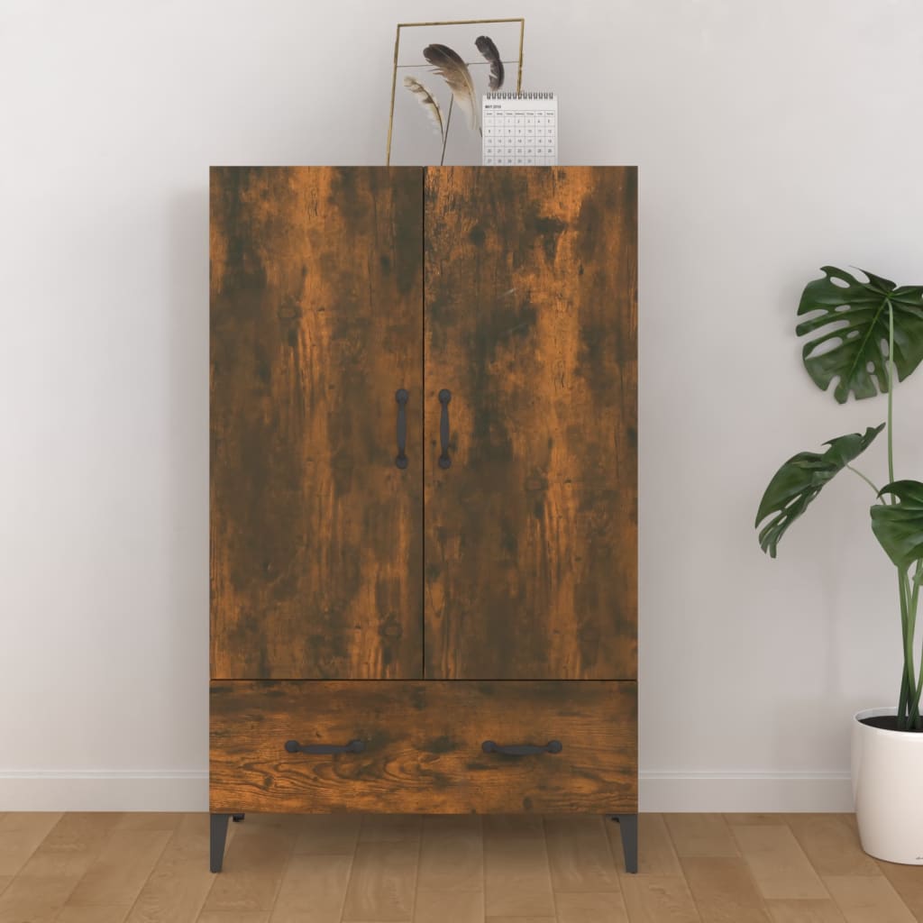 vidaXL Szafka, przydymiony dąb, 70x31x115 cm, materiał drewnopochodny