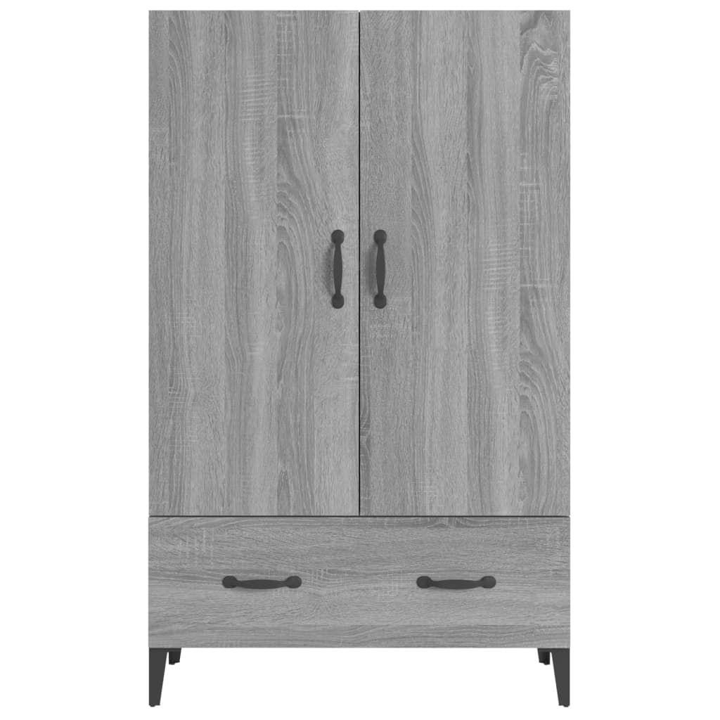 vidaXL Szafka, szary dąb sonoma, 70x31x115 cm, materiał drewnopochodny