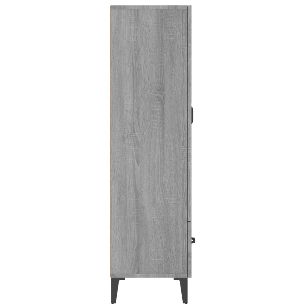 vidaXL Szafka, szary dąb sonoma, 70x31x115 cm, materiał drewnopochodny