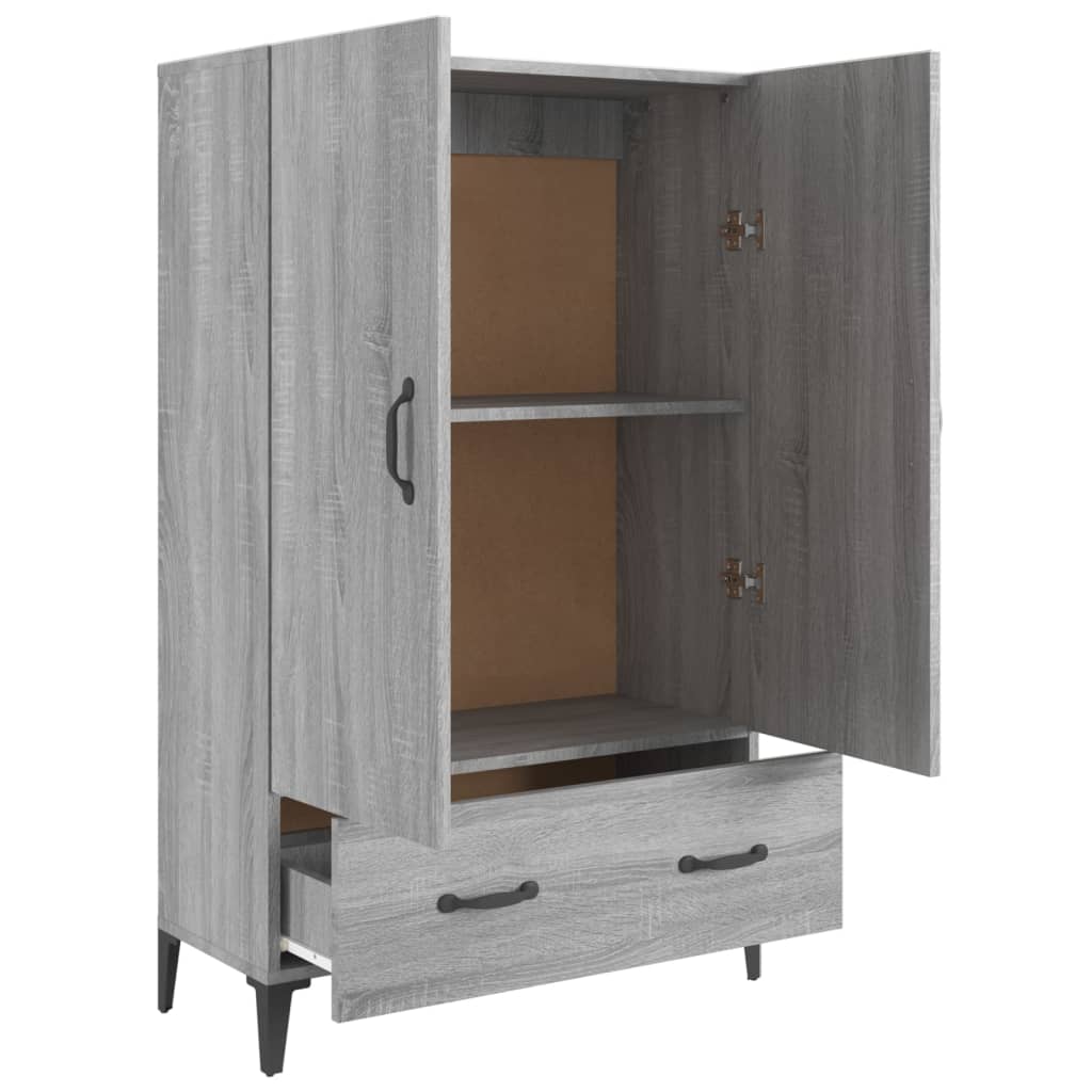 vidaXL Szafka, szary dąb sonoma, 70x31x115 cm, materiał drewnopochodny