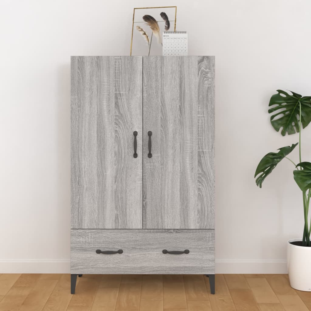 vidaXL Szafka, szary dąb sonoma, 70x31x115 cm, materiał drewnopochodny