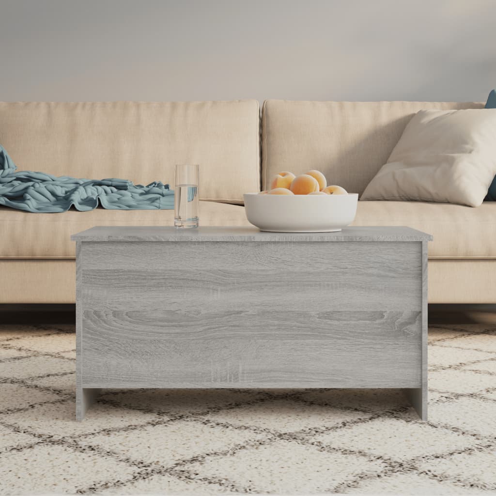vidaXL Stolik kawowy, szary dąb sonoma, 102x55,5x52,5 cm