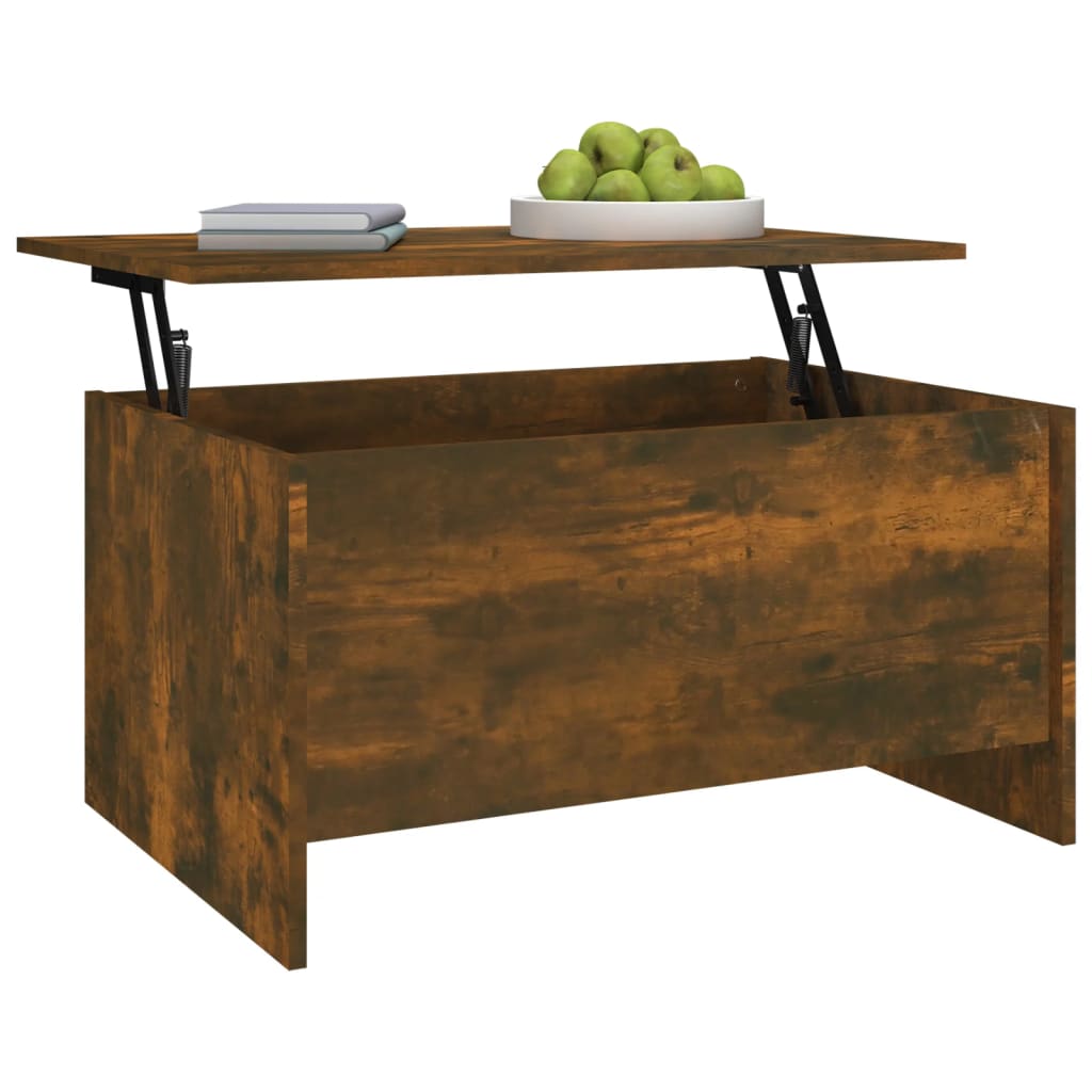 vidaXL Stolik kawowy, przydymiony dąb, 80x55,5x41,5 cm