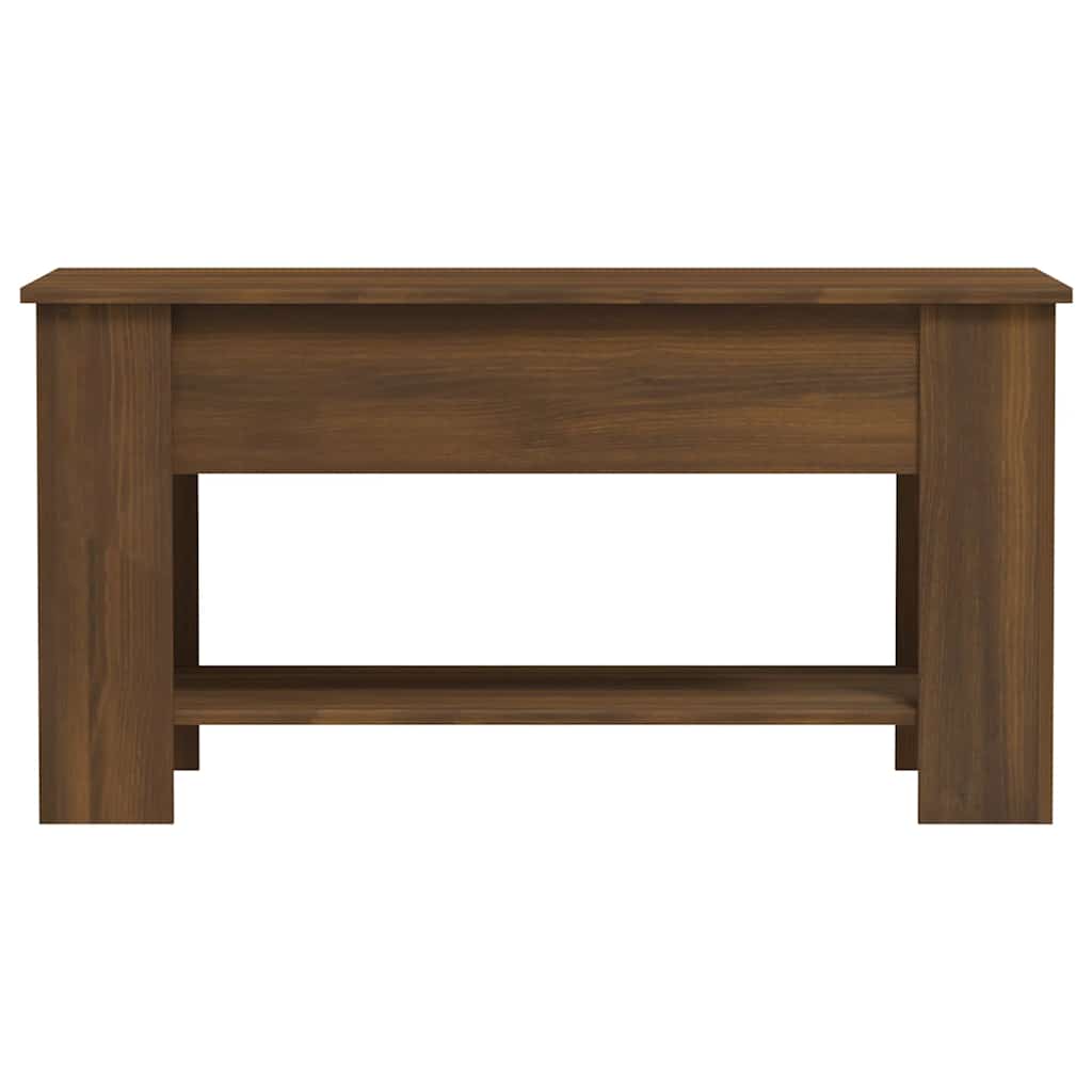 vidaXL Stolik kawowy, brązowy dąb 101x49x52 cm materiał drewnopochodny