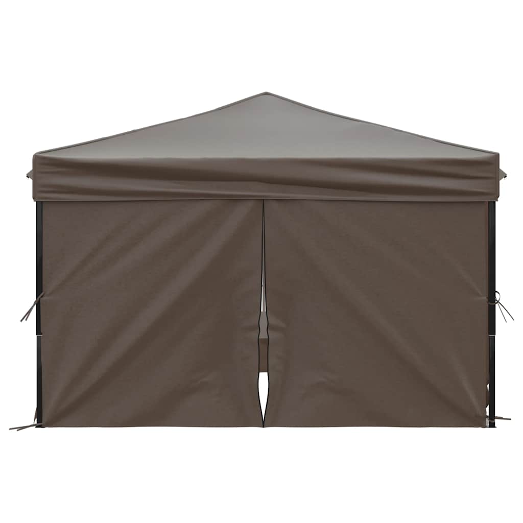 vidaXL Składany namiot imprezowy ze ściankami, taupe, 3x3 m
