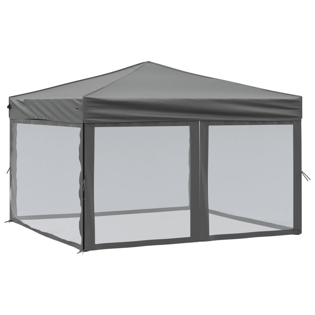 vidaXL Składany namiot imprezowy ze ściankami, antracytowy, 3x3 m