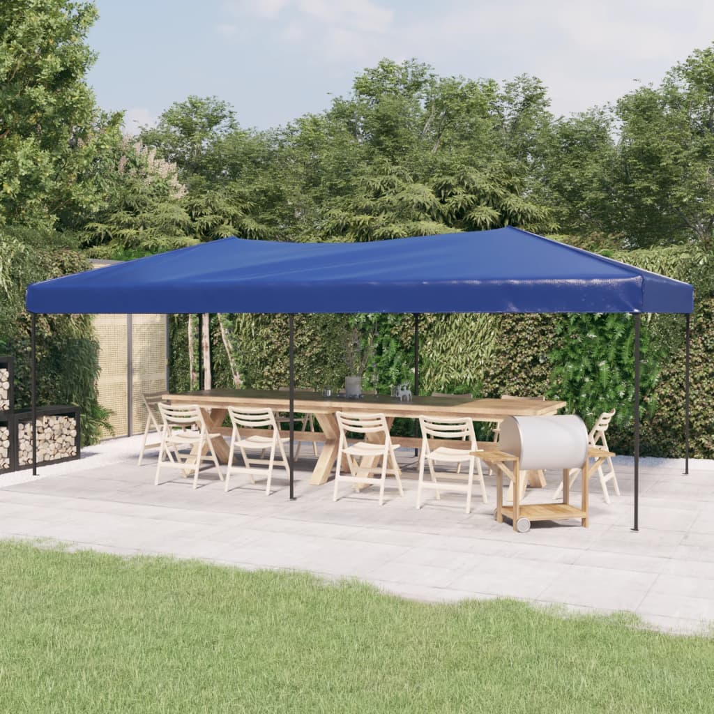 vidaXL Składany namiot imprezowy, niebieski, 3x6 m