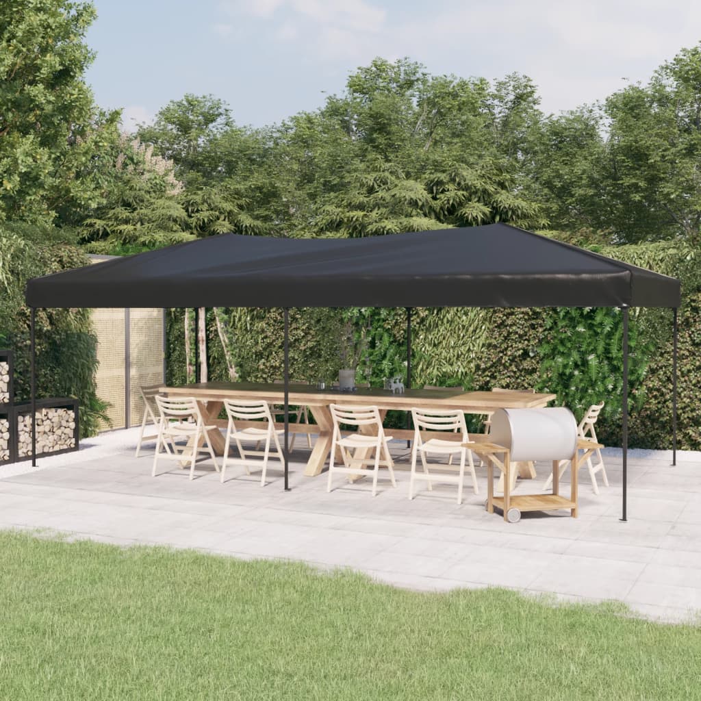 vidaXL Składany namiot imprezowy, antracytowy, 3x6 m